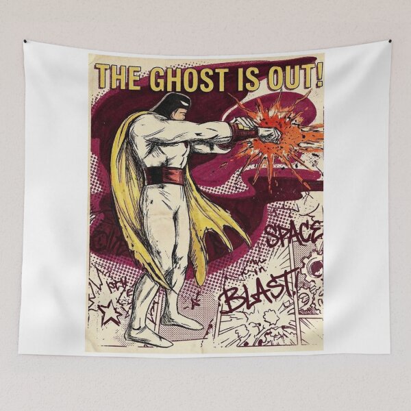 Item preview, Retro Space Ghost Comic Art - "The Ghost is Out!" Vintage Aesthetic designed and sold by Thogan0416.