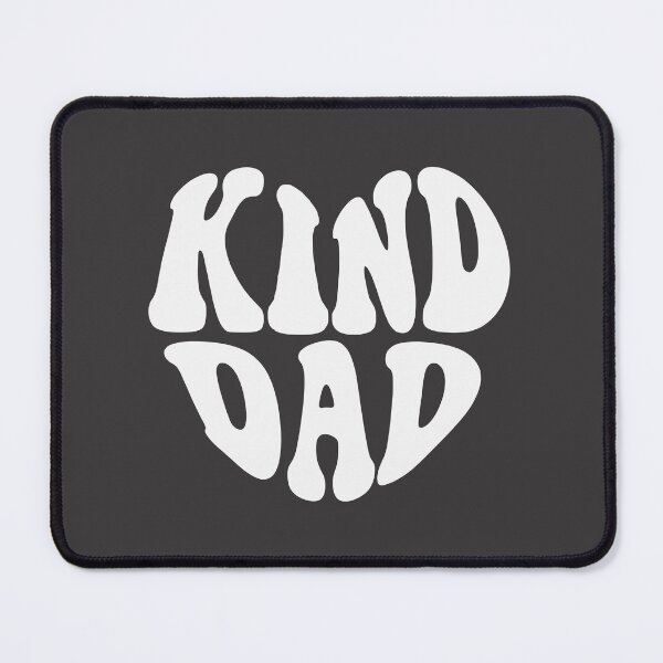 Item preview, Kind Dad White Heart Wavy Typography designed and sold by WAMTEES.