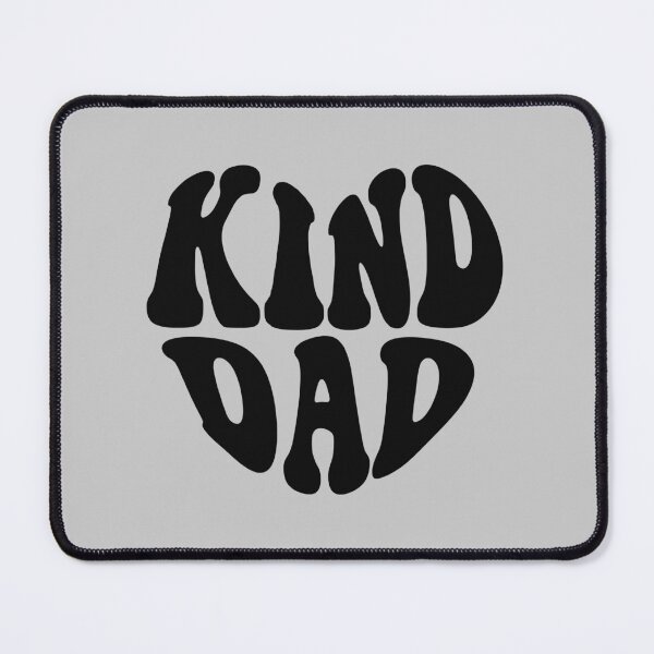 Item preview, Kind Dad Black Heart Wavy Typography designed and sold by WAMTEES.