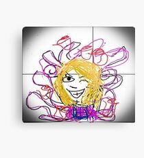 Pink and yellow...hello! Metal Print