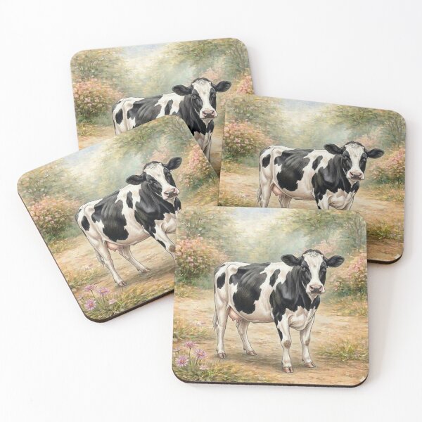 Aperçu de l'œuvre Vache frisonne vintage créée et vendue par Blackberry Hill Design Co..