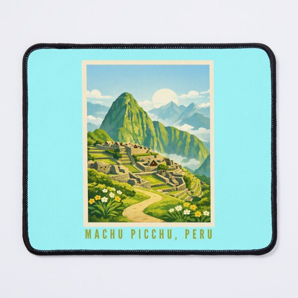 Item preview, Machu Picchu Peru -  Inca Ruins Mountain Landscape Illustration designed and sold by MatthewHeights.