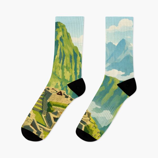 Item preview, Machu Picchu Peru -  Inca Ruins Mountain Landscape Illustration designed and sold by MatthewHeights.