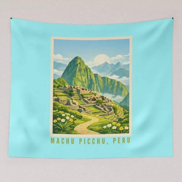 Item preview, Machu Picchu Peru -  Inca Ruins Mountain Landscape Illustration designed and sold by MatthewHeights.