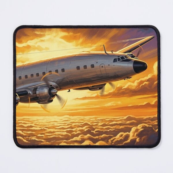 Item preview, Vintage Airliner in Golden Sunset Sky designed and sold by EMaviation_.