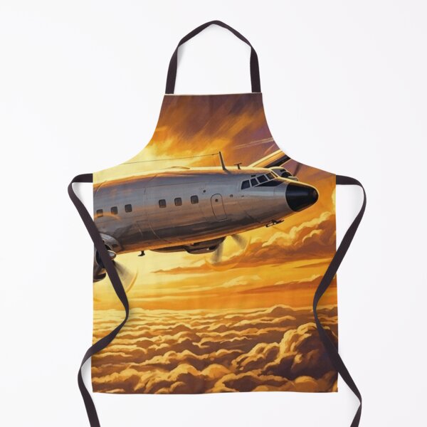 Item preview, Vintage Airliner in Golden Sunset Sky designed and sold by EMairplanes.
