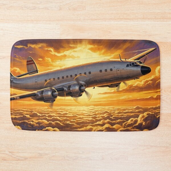 Item preview, Vintage Airliner in Golden Sunset Sky designed and sold by EMairplanes.