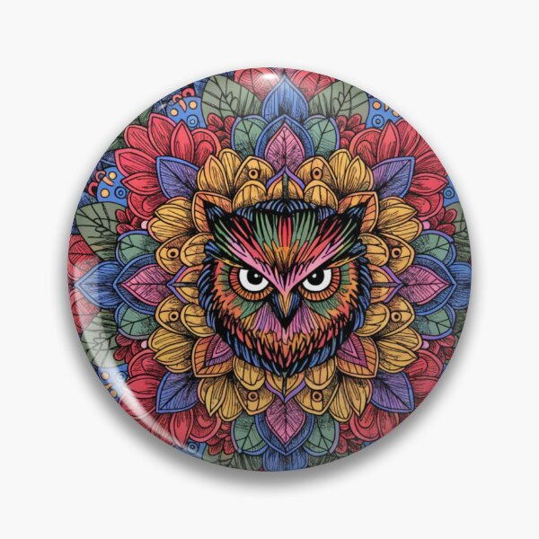 Item preview, Floral Mandala Art owl – Intricate Flower Mandala Design designed and sold by Anime9122.