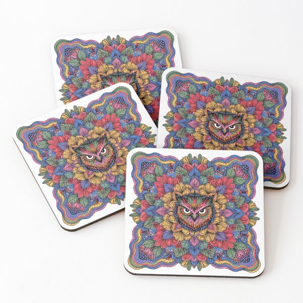Item preview, Floral Mandala Art owl – Intricate Flower Mandala Design designed and sold by Anime9122.