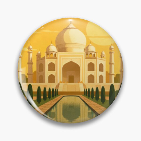 Item preview, Taj Mahal India - Golden Sunset Mughal Architecture Illustration designed and sold by MatthewHeights.