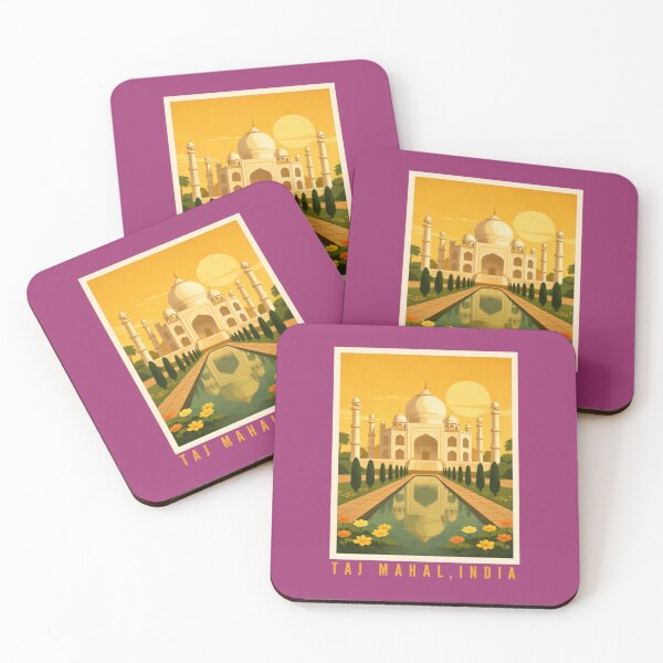 Item preview, Taj Mahal India - Golden Sunset Mughal Architecture Illustration designed and sold by MatthewHeights.