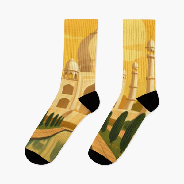 Item preview, Taj Mahal India - Golden Sunset Mughal Architecture Illustration designed and sold by MatthewHeights.