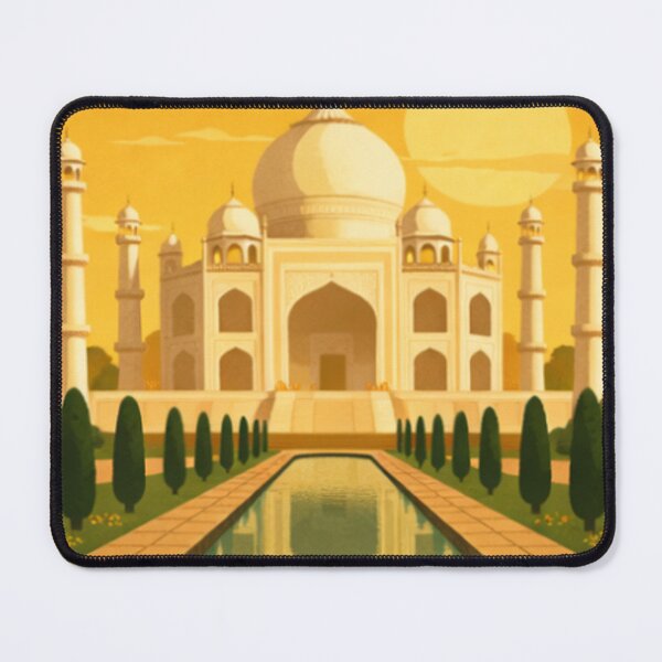 Item preview, Taj Mahal India - Golden Sunset Mughal Architecture Illustration designed and sold by MatthewHeights.