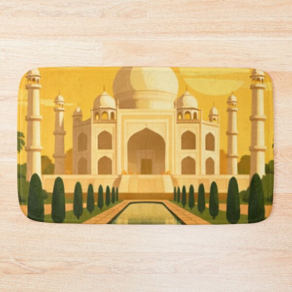 Item preview, Taj Mahal India - Golden Sunset Mughal Architecture Illustration designed and sold by MatthewHeights.
