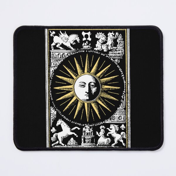 Item preview, Black and white Sun gravure with horses and lion designed and sold by 127sm.