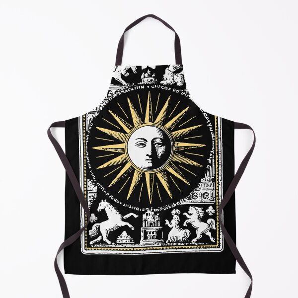 Item preview, Black and white Sun gravure with horses and lion designed and sold by 127sm.