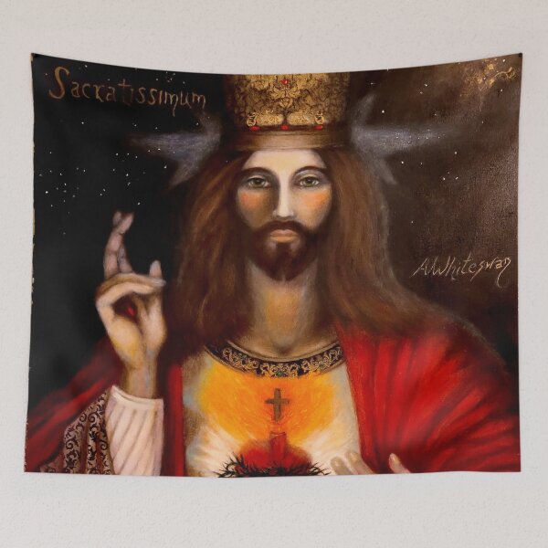 Item preview, Cor Jesu Sacratissimum designed and sold by The Mysterious Domain Alyne Whiteswan Fine Art Prints and Merch.