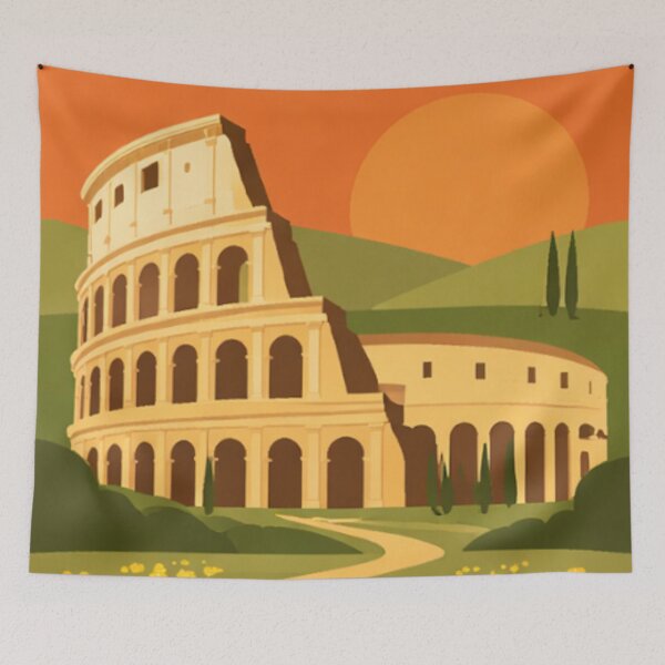Item preview, Colosseum Rome - Iconic Roman Landmark Sunset Illustration designed and sold by MatthewHeights.