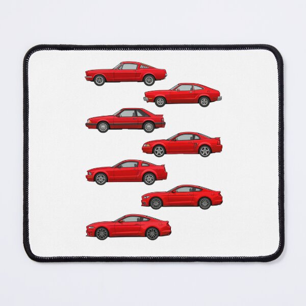 Item preview, Ford Mustang Evolution Side View – Classic to Modern Muscle Car Generations designed and sold by GT Garage.