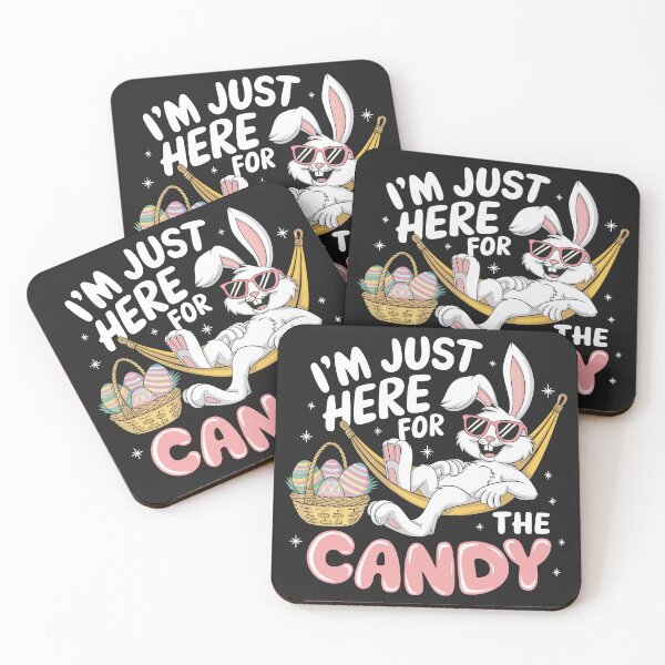 Item preview, I'm Just Here for the Candy Shirt Funny Easter Bunny Easter Holiday designed and sold by Solid Sarcasm.