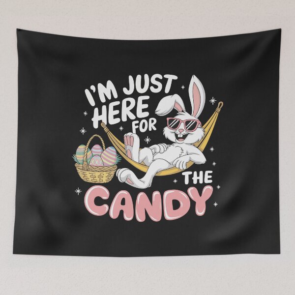 Item preview, I'm Just Here for the Candy Shirt Funny Easter Bunny Easter Holiday designed and sold by Solid Sarcasm.