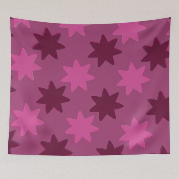 Item preview, pink and magenta stars designed and sold by gigi's geometric art.
