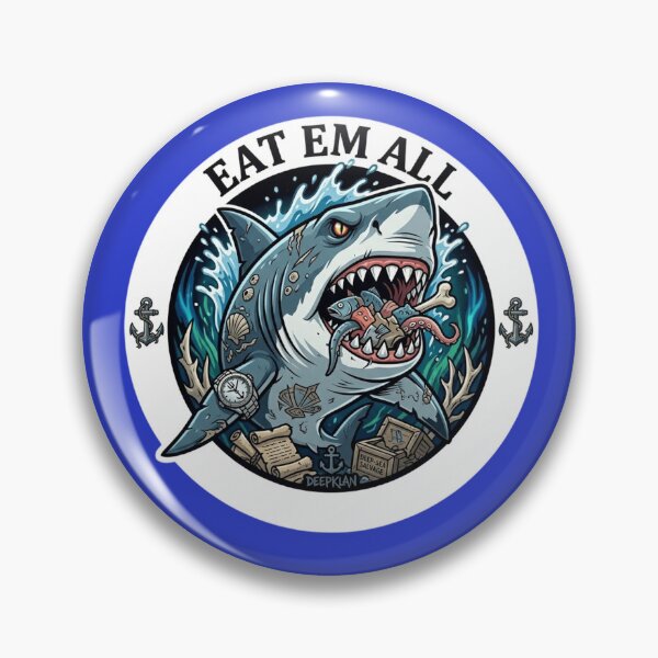 Item preview, Eat Em All - Deep Sea Salvage Shark Gangsta designed and sold by Bug by Design.