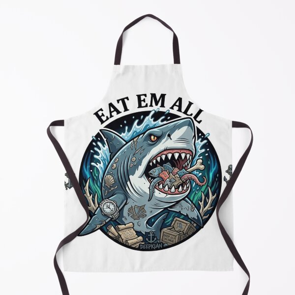 Item preview, Eat Em All - Deep Sea Salvage Shark Gangsta designed and sold by Bug by Design.