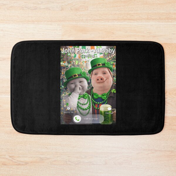 Item preview, Funny St Patricks Day John Pork and Ai Baby is Calling designed and sold by Juansustait.