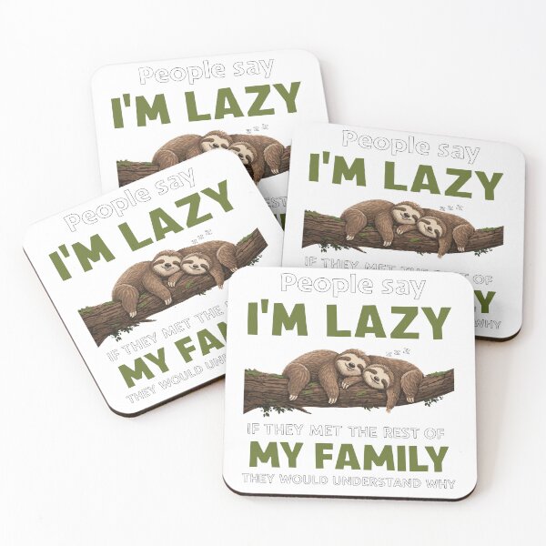 Item preview, Lazy Sloth Family designed and sold by JessArty ⭐⭐⭐⭐⭐.