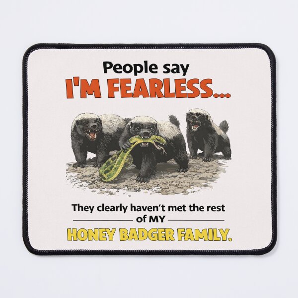 Item preview, Fearless Honey Badger Family designed and sold by JessArty ⭐⭐⭐⭐⭐.
