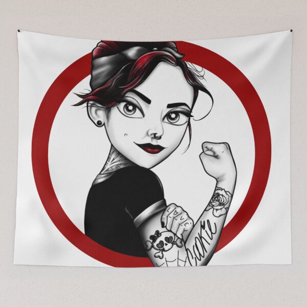 Item preview, Tattoed Pin-up - Strong woman  “We can do it” style art designed and sold by CookieTa2.