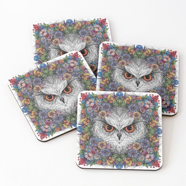 Item preview, Floral Mandala Art owl – Intricate Flower Mandala Design designed and sold by Anime9122.