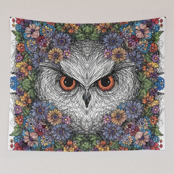 Item preview, Floral Mandala Art owl – Intricate Flower Mandala Design designed and sold by Anime9122.