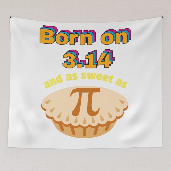 Item preview, Funny Born on 3.14 and Sweet as Pi Birthday Math Pun Gift designed and sold by Orrluxbiz.