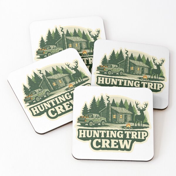 Item preview, Hunting Trip Crew Cabin Scene – Vintage Outdoor Camping & Hunting Design designed and sold by EastEndTownie.