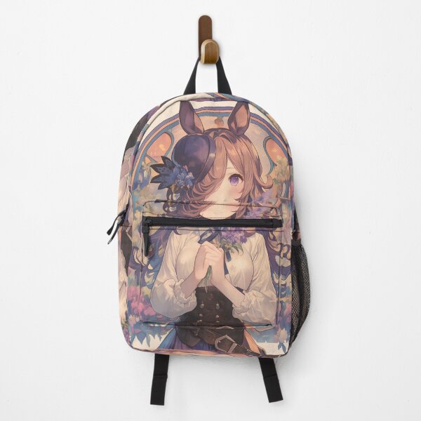 Item preview, Rice Shower Uma Musume Pastel Floral Stained Glass Portrait designed and sold by mildaclairmo.