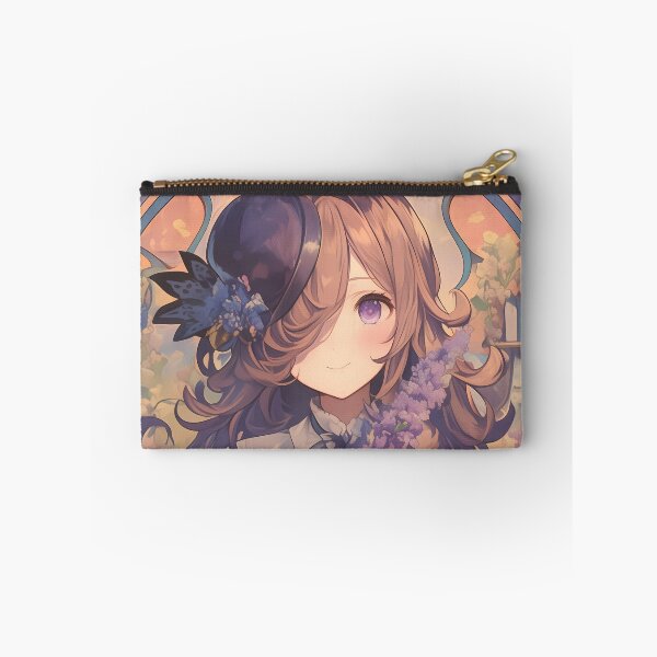 Item preview, Rice Shower Uma Musume Pastel Floral Stained Glass Portrait designed and sold by mildaclairmo.