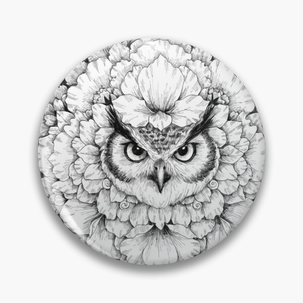 Item preview, Floral Mandala Art owl – Intricate Flower Mandala Design designed and sold by Anime9122.