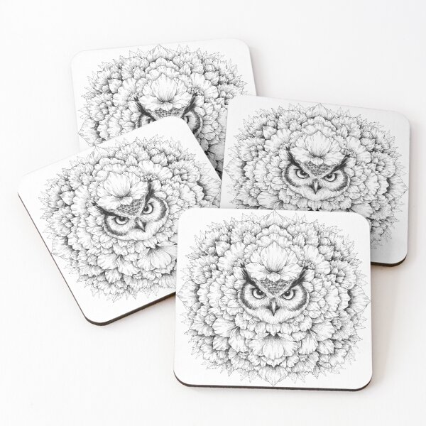 Item preview, Floral Mandala Art owl – Intricate Flower Mandala Design designed and sold by Anime9122.