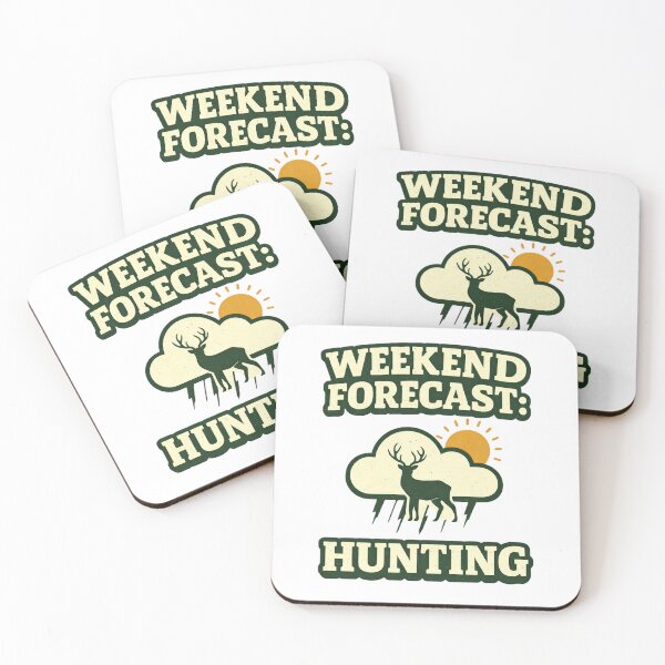 Item preview, Weekend Forecast: Hunting – Funny Deer Weather Graphic Design designed and sold by EastEndTownie.