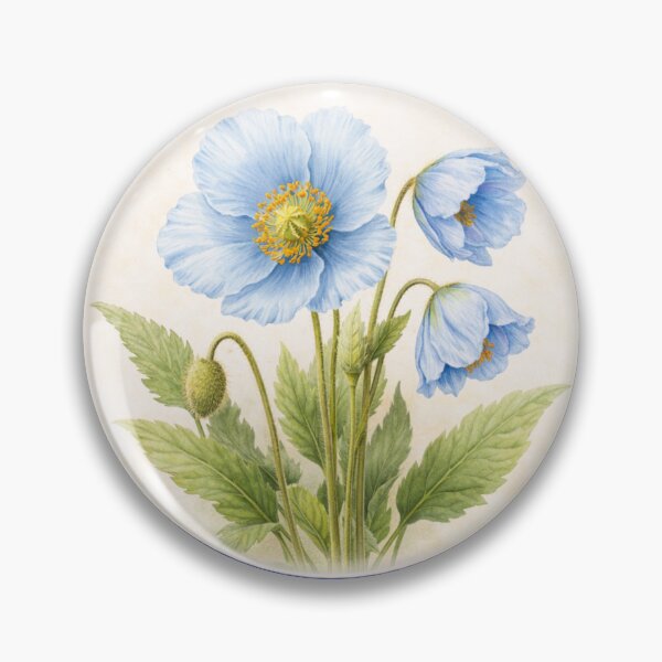 Artikelvorschau, Himalaya-Mohnblume – Meconopsis-Blütenkreis-Porträt entworfen und verkauft von TheJoyfulPen.