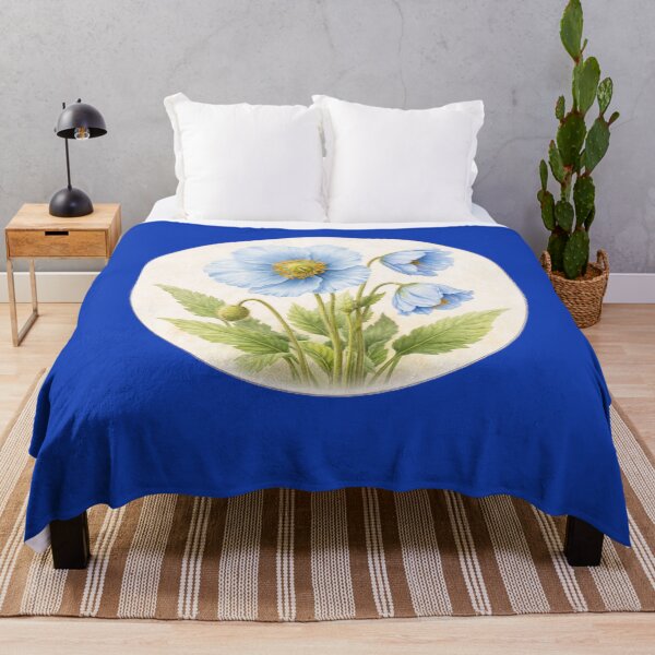 Item preview, Himalayan Blue Poppy Wonder – Meconopsis Flower Circle Portrait designed and sold by TheJoyfulPen.