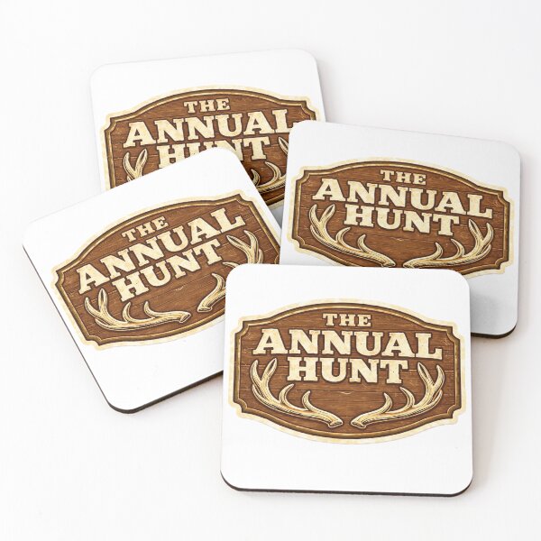 Item preview, The Annual Hunt Rustic Wood Sign – Vintage Hunting Lodge Design designed and sold by EastEndTownie.