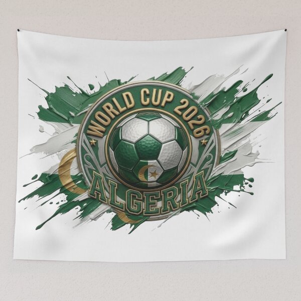 Item preview, World Cup 2026 Algeria Soccer Ball Paint Splash  designed and sold by DigitalArtGhost.