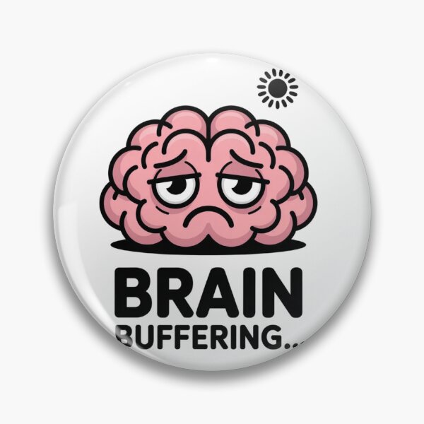 Item preview, Brain Buffering Mental Fatigue - Minimalist Work Joke Decal designed and sold by Mr-wow.