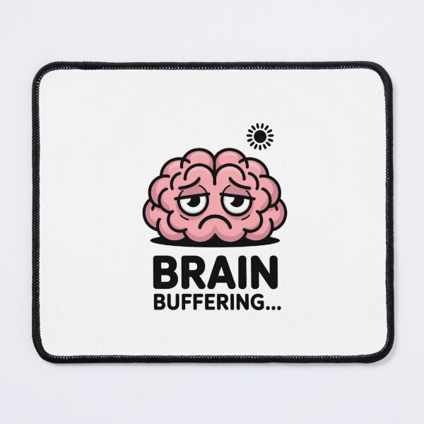 Item preview, Brain Buffering Mental Fatigue - Minimalist Work Joke Decal designed and sold by Mr-wow.