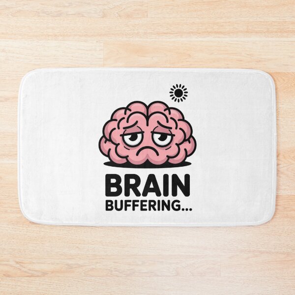 Item preview, Brain Buffering Mental Fatigue - Minimalist Work Joke Decal designed and sold by Mr-wow.