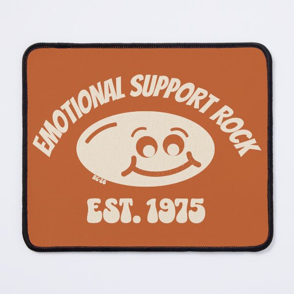 Item preview, Emotional Support Rock for Dark Backgrounds designed and sold by Retro Callback.
