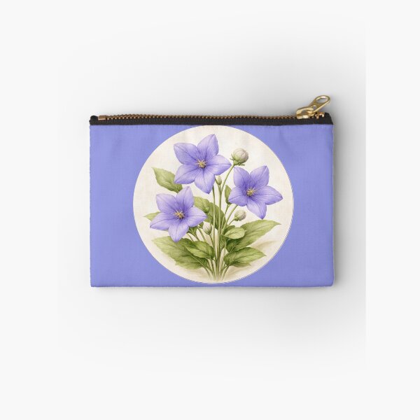 Item preview, Balloon Flower Delight – Platycodon Garden Bloom Circle Portrait designed and sold by TheJoyfulPen.